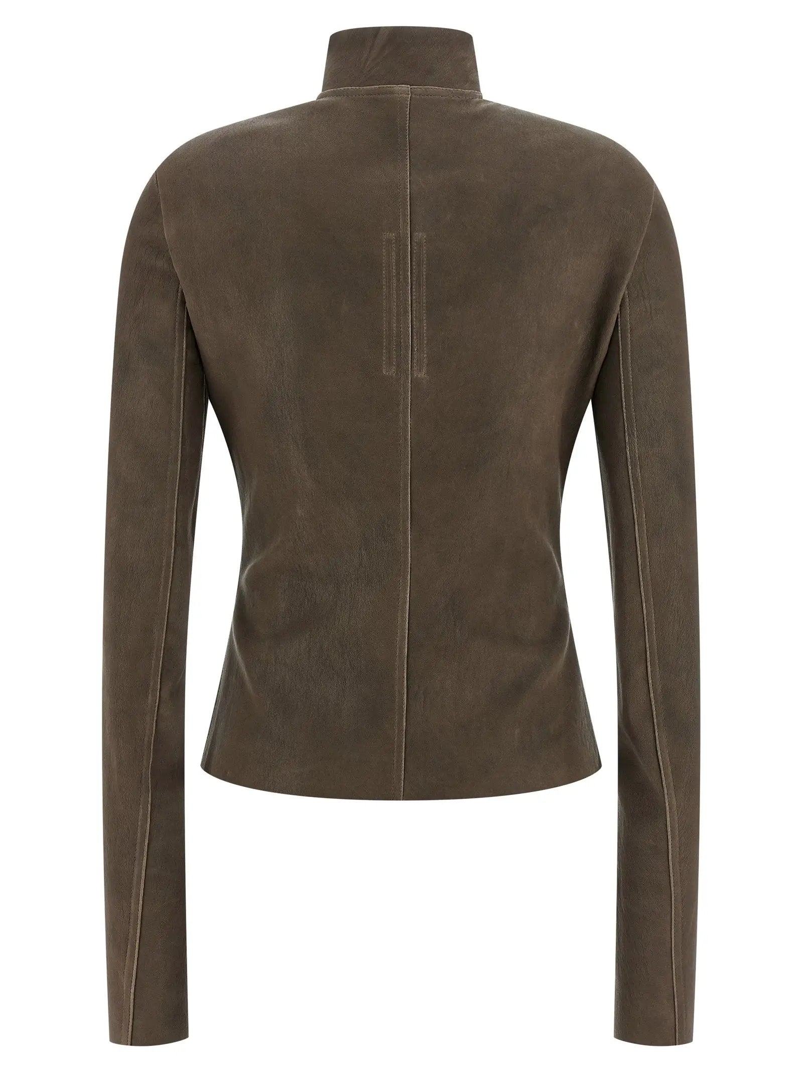 Rick Owens Brown Leather Leather Jacket