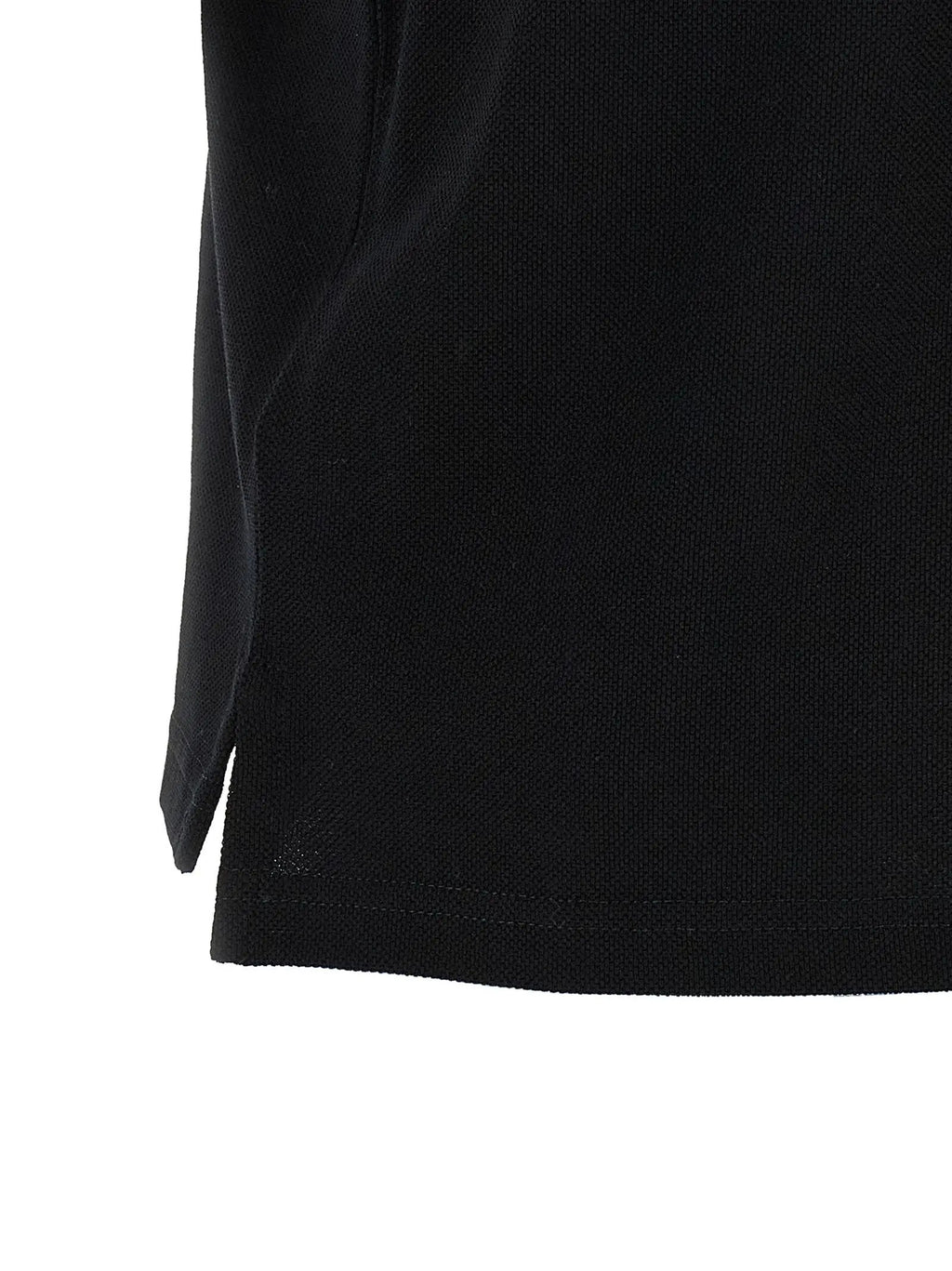 Saint Laurent Black Cotton Polo Shirt