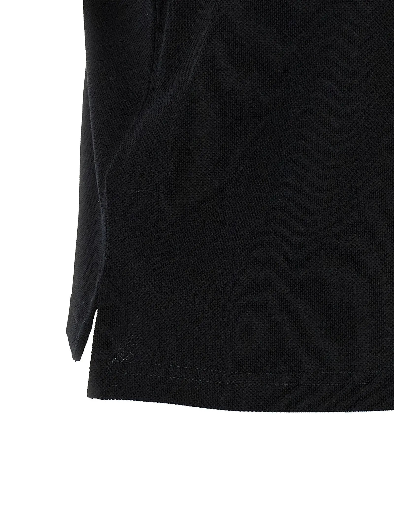 Saint Laurent Black Cotton Polo Shirt