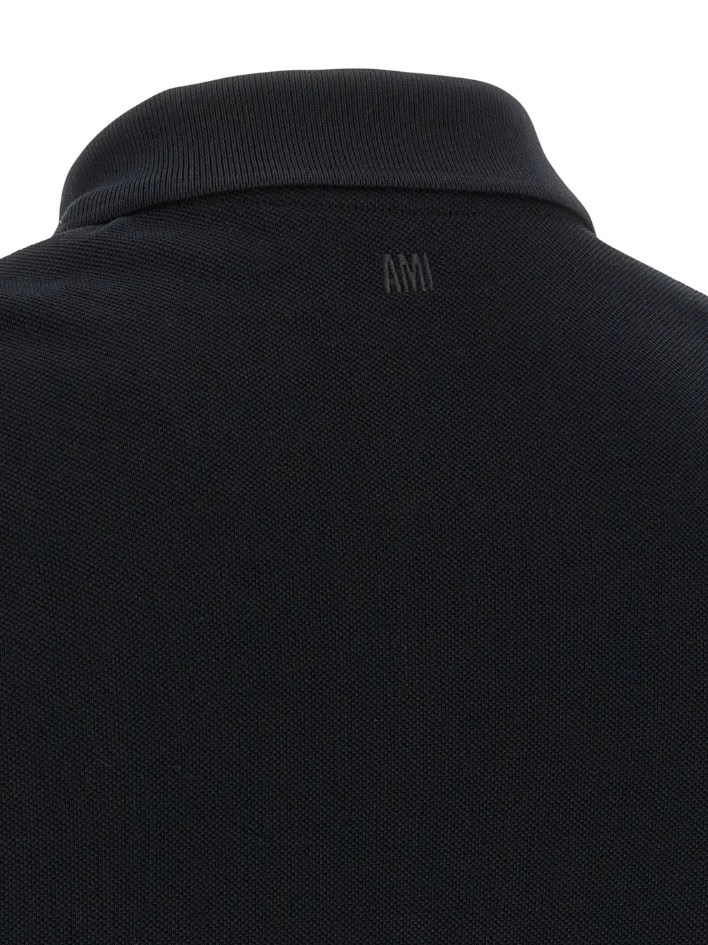 Ami Paris Black Cotton Polo Shirt