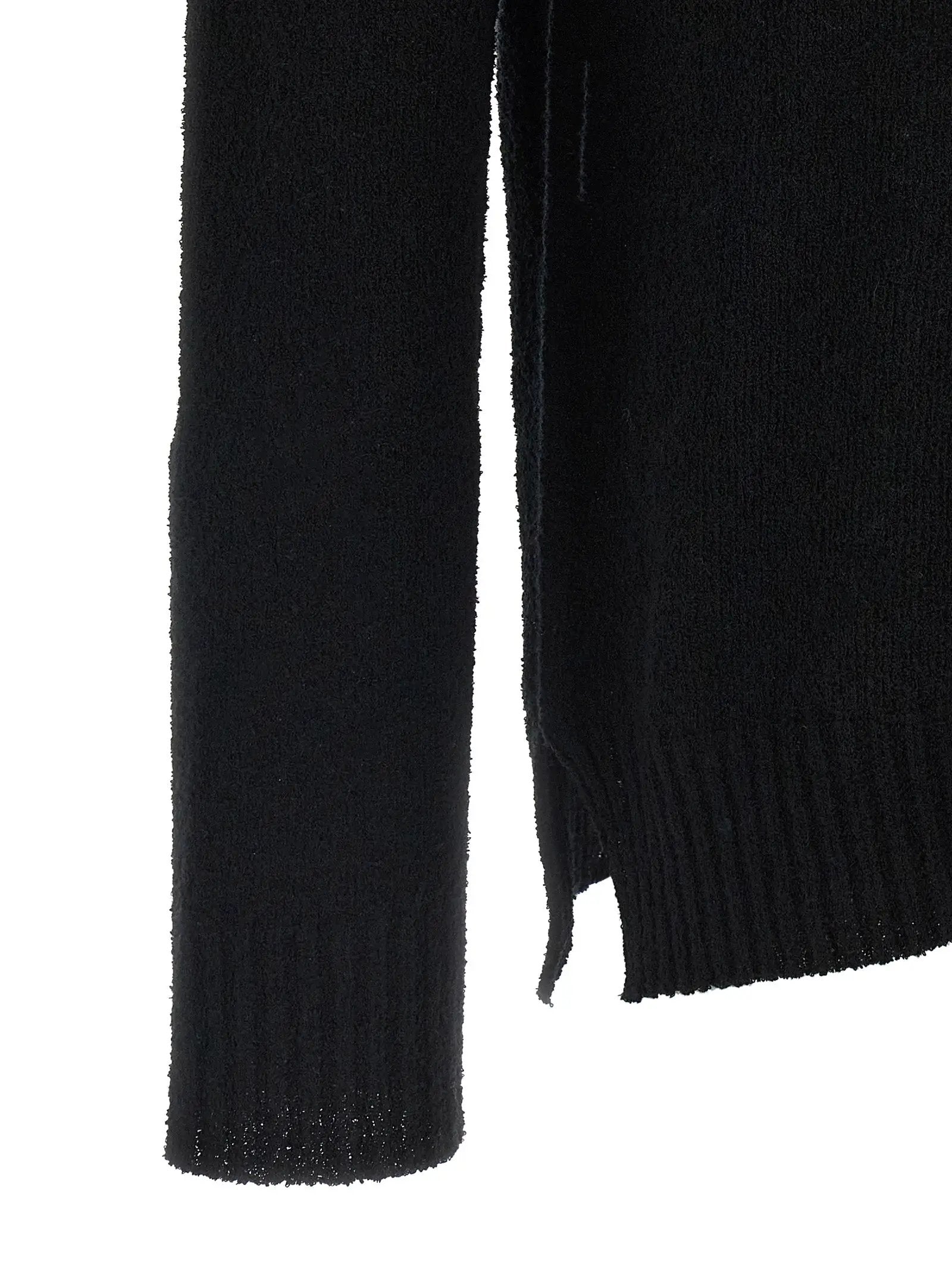 MA'RY'YA Black Cotton Cardigan