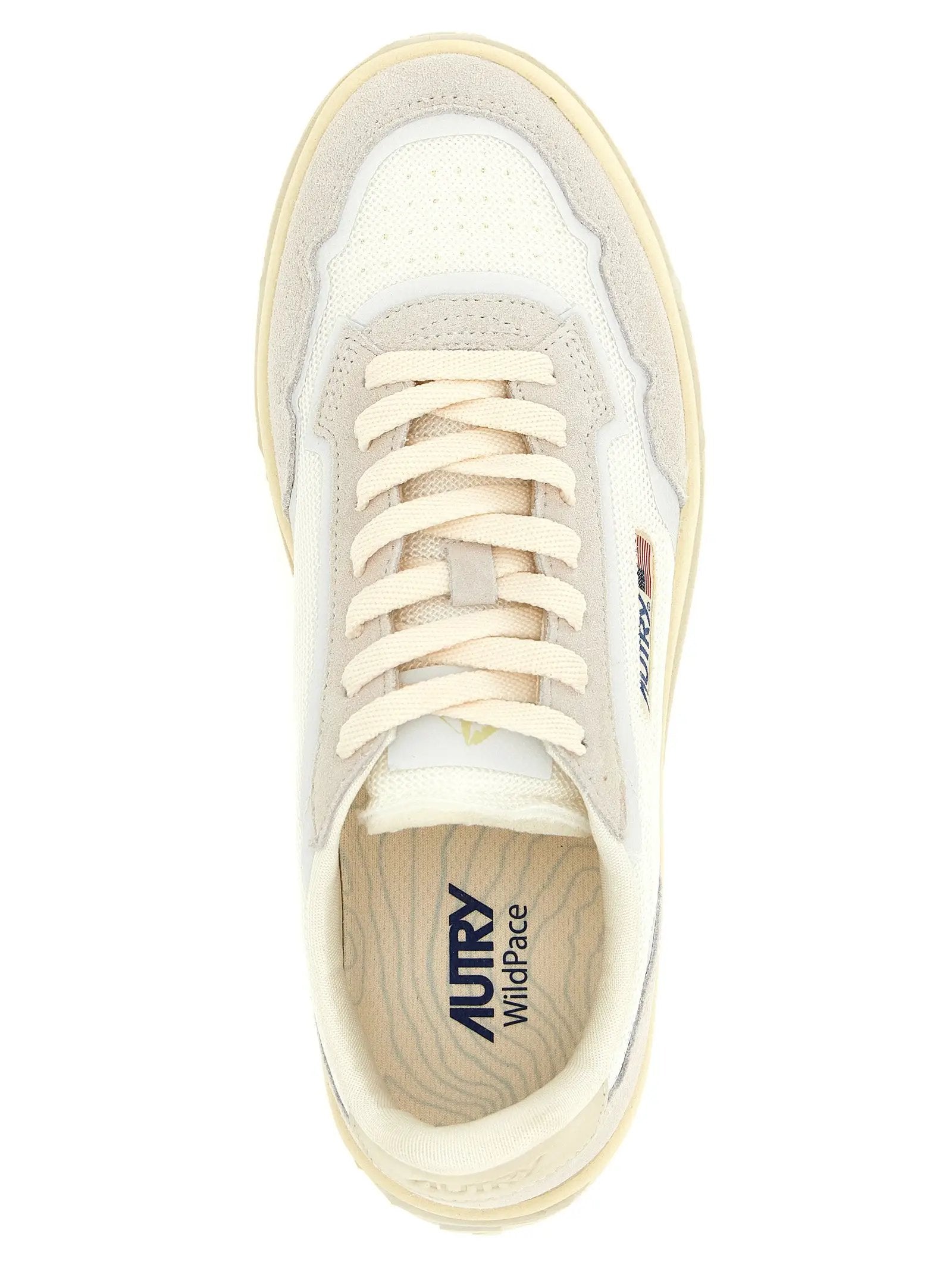 Autry Gray Cotton Low Top Sneakers