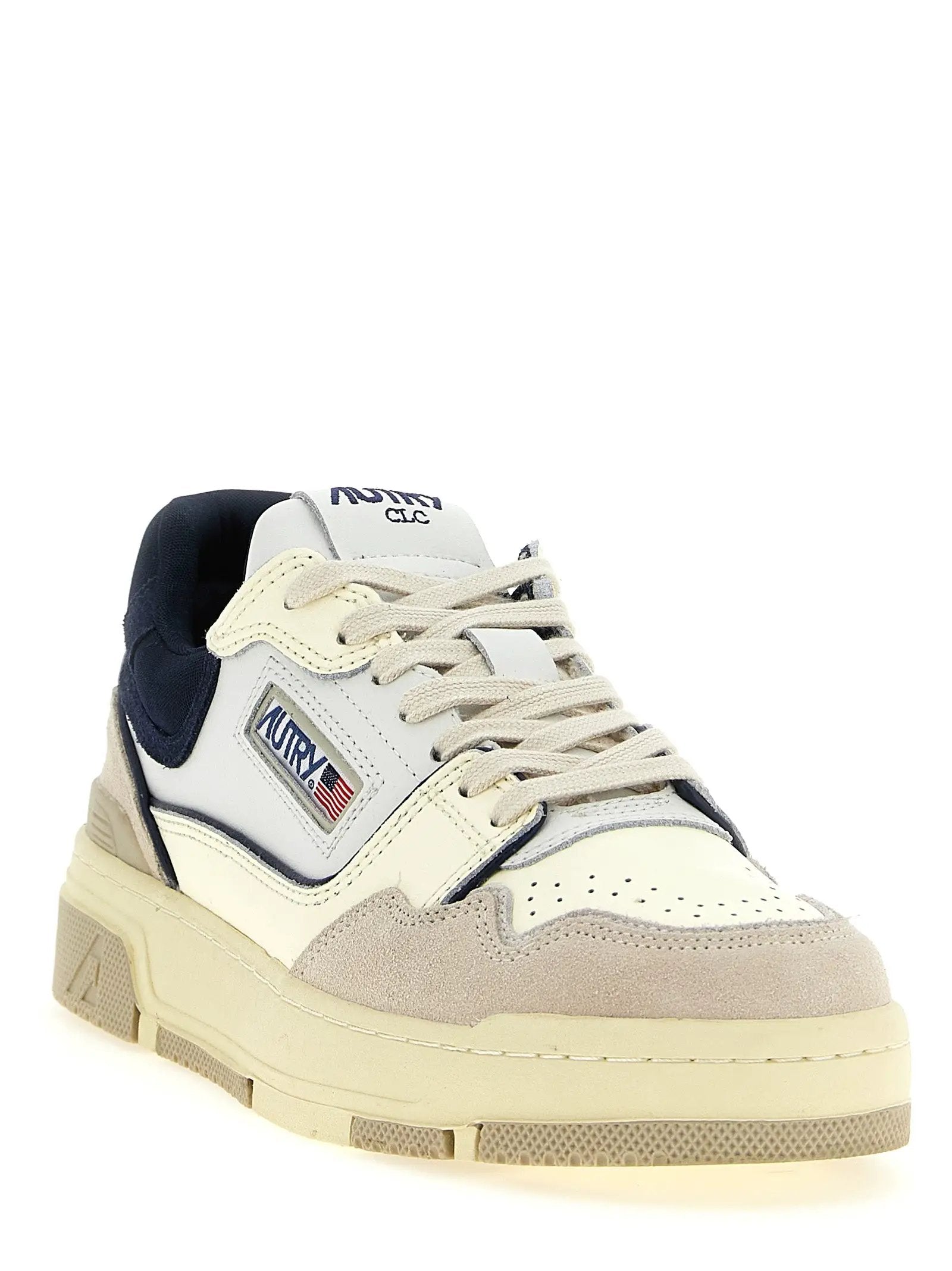 Autry Blue Cowhide Low Top Sneakers
