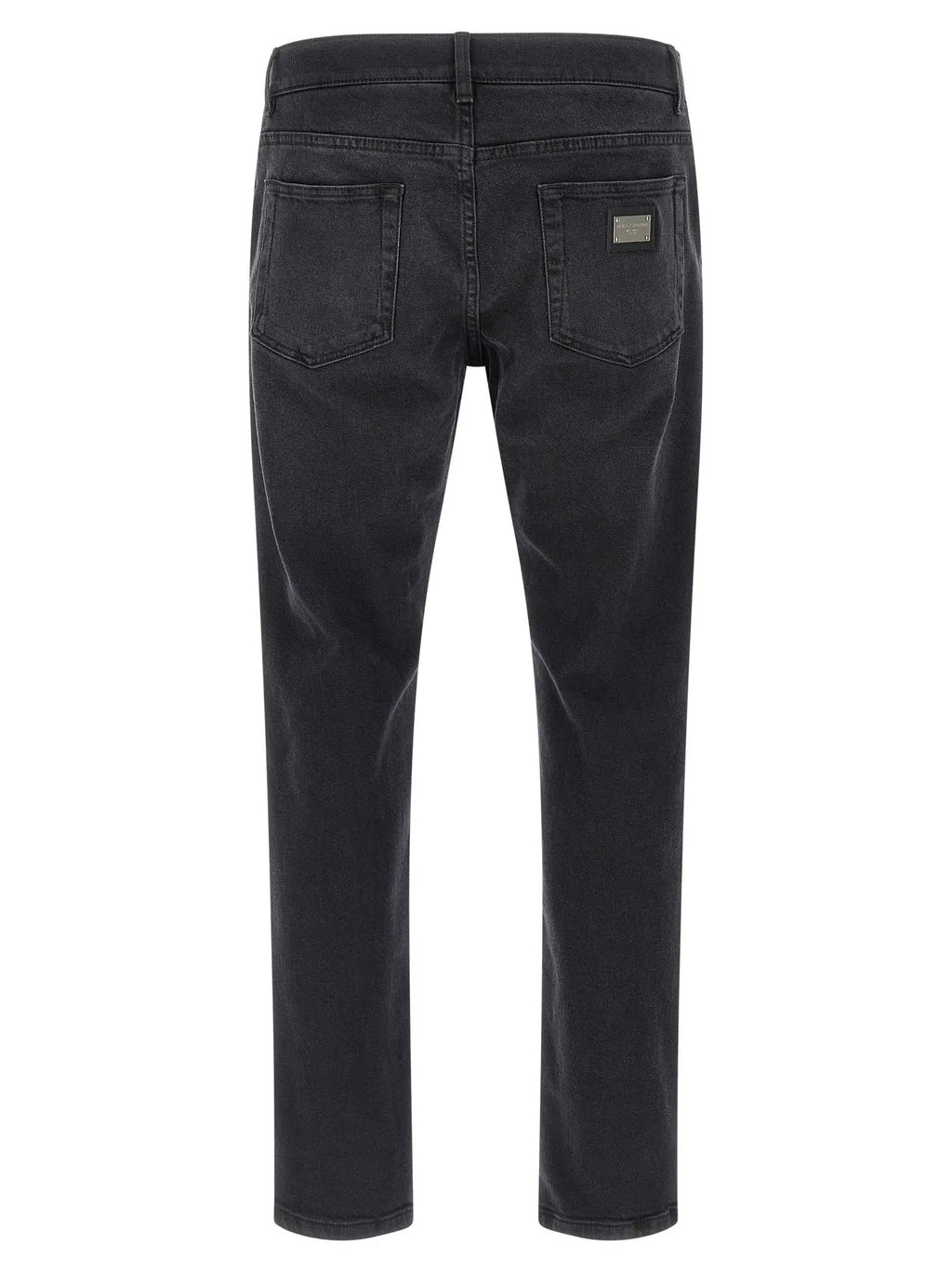 Dolce & Gabbana Black Cotton Straight-Leg Jeans