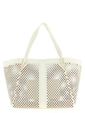 Twinset White Leather Tote Bag