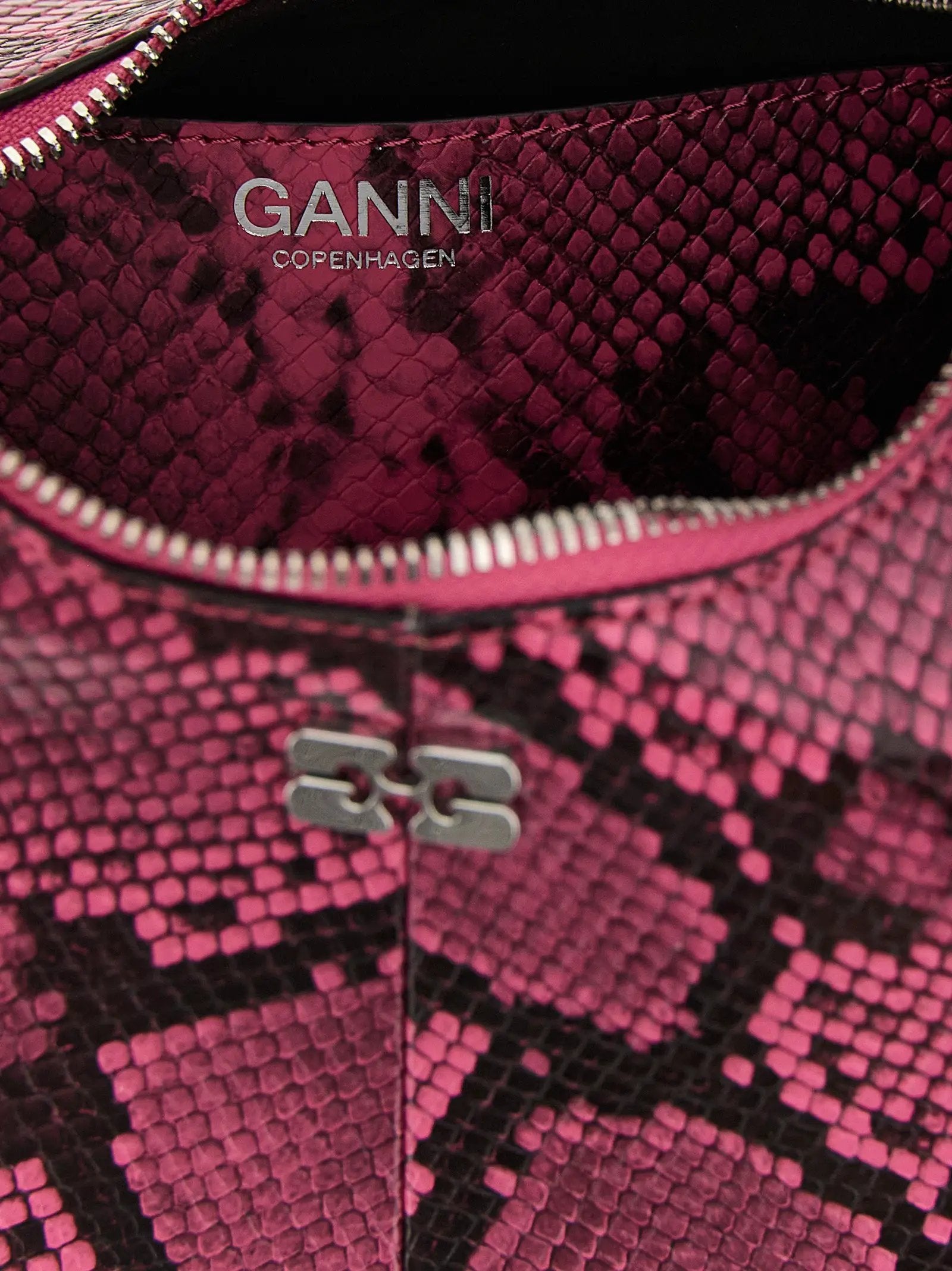 Ganni Fuchsia Recycled Polyester Handbag