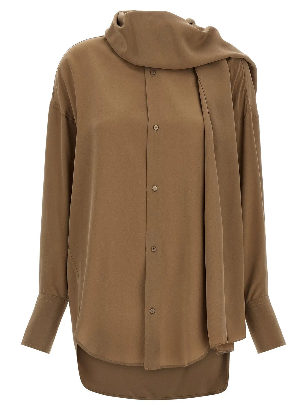 Darkpark Brown Silk Blouse