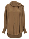 Darkpark Brown Silk Blouse