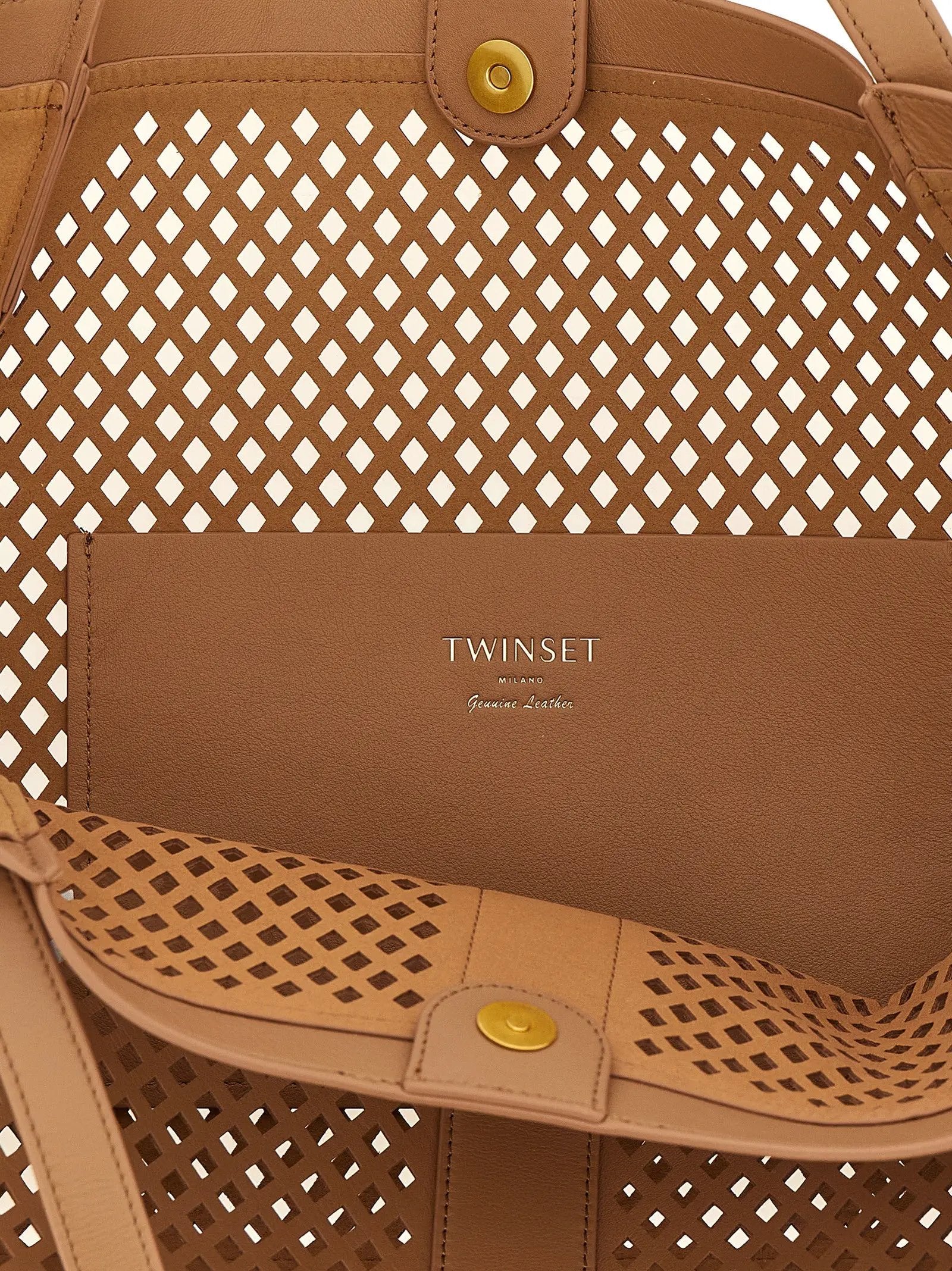 Twinset Brown Polyethylene Tote Bag