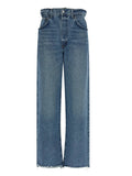 Agolde Blue Cotton Straight-Leg Jeans