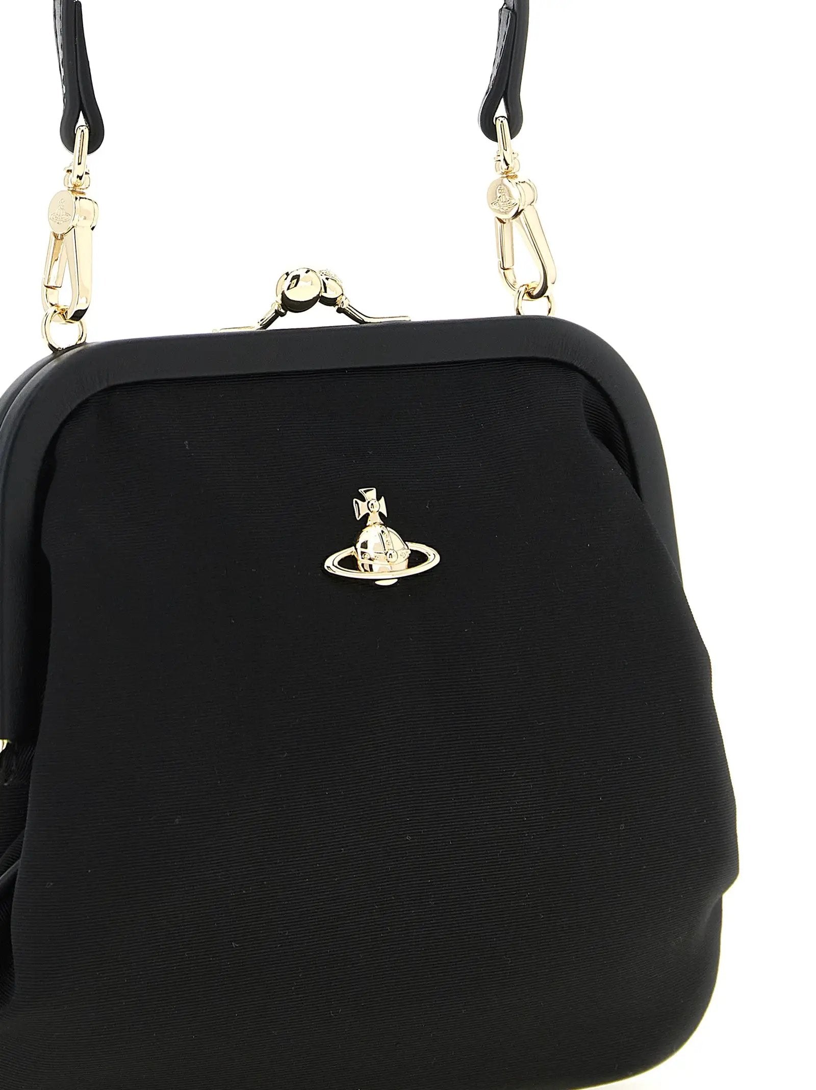 Vivienne Westwood Black Viscose Clutch Bag