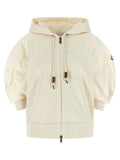 Moncler White Cotton Hoodie