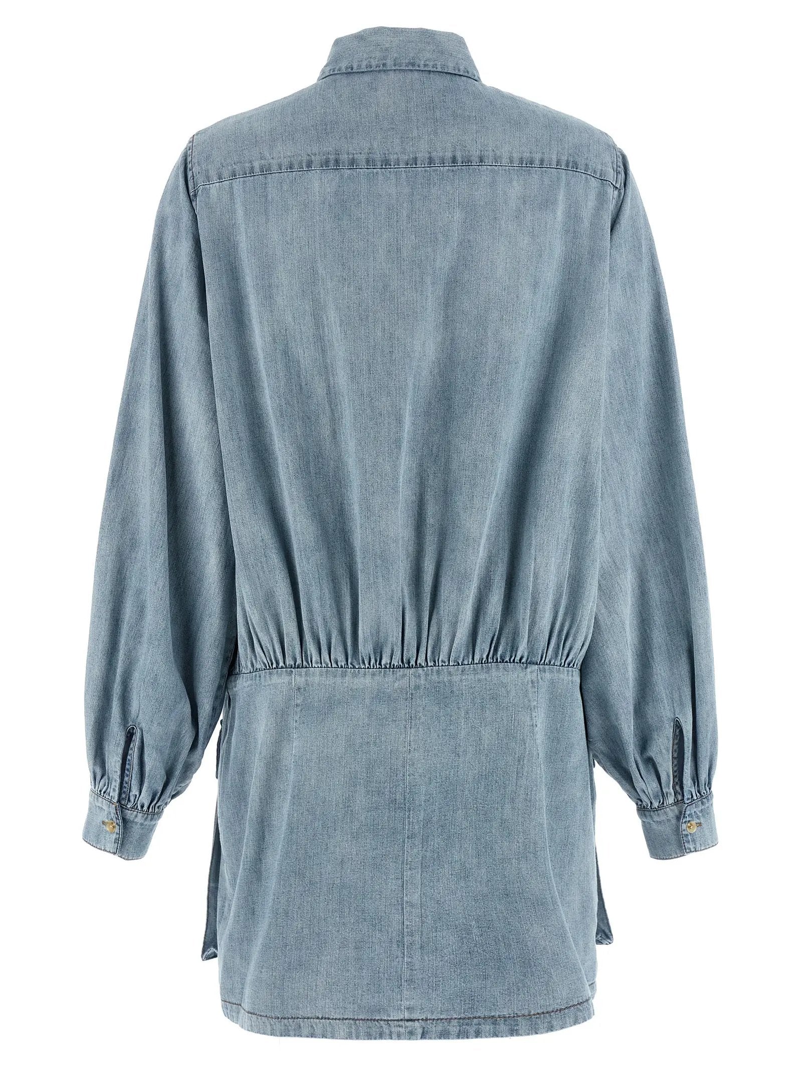 7 For All Mankind Blue Cotton Short Dress