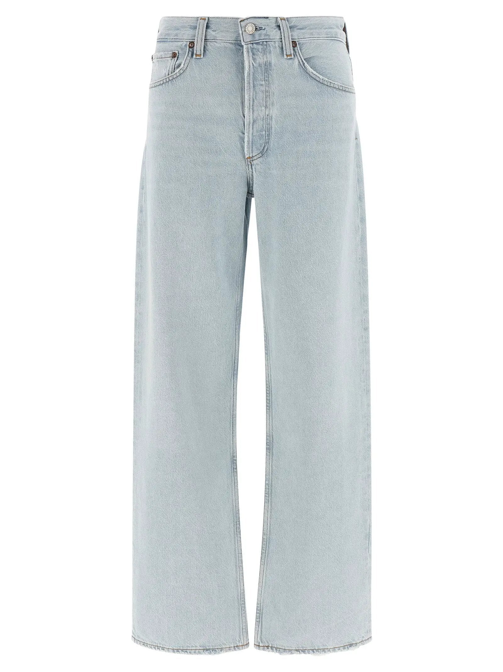 Agolde Blue Cotton Relaxed Fit Jeans
