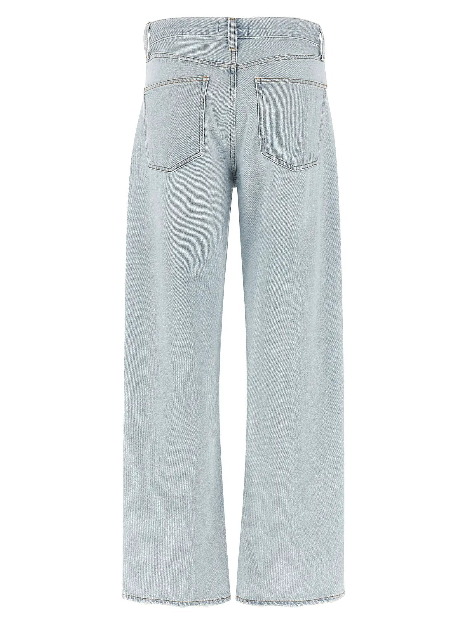 Agolde Blue Cotton Relaxed Fit Jeans