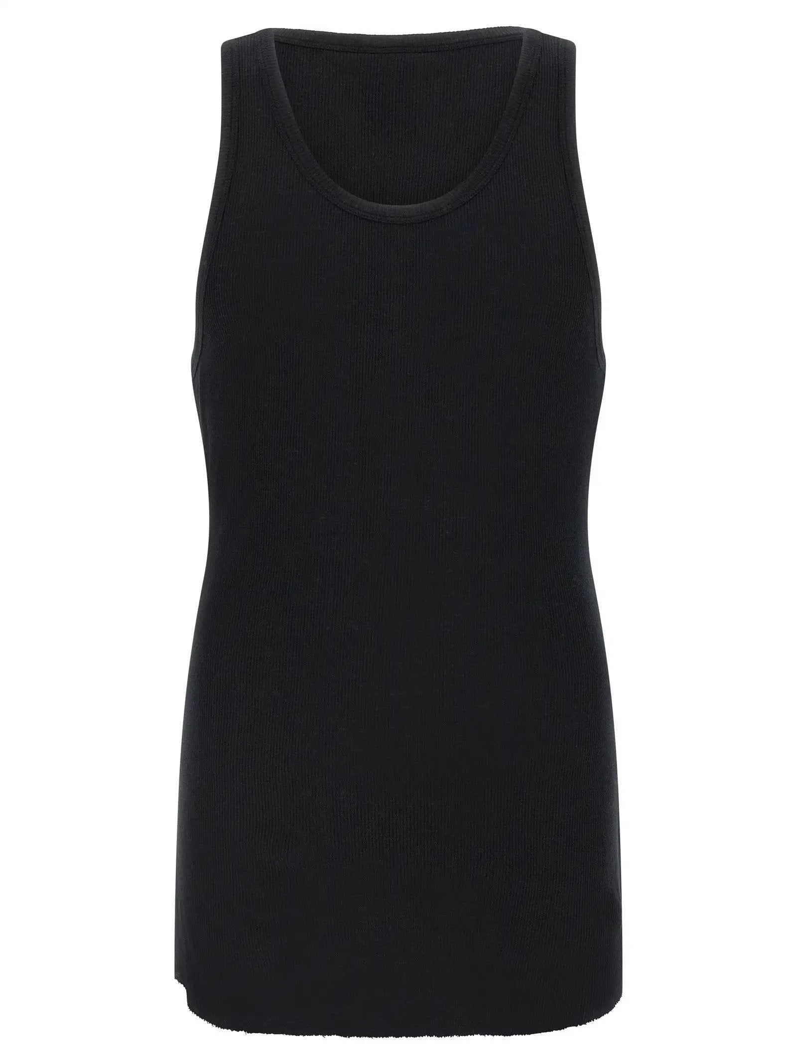 Thom Krom Black Cotton Sleeveles T-Shirt