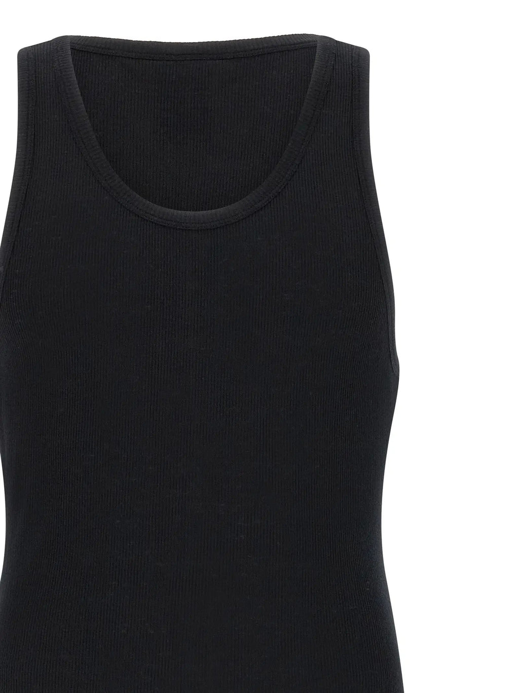 Thom Krom Black Cotton Sleeveles T-Shirt