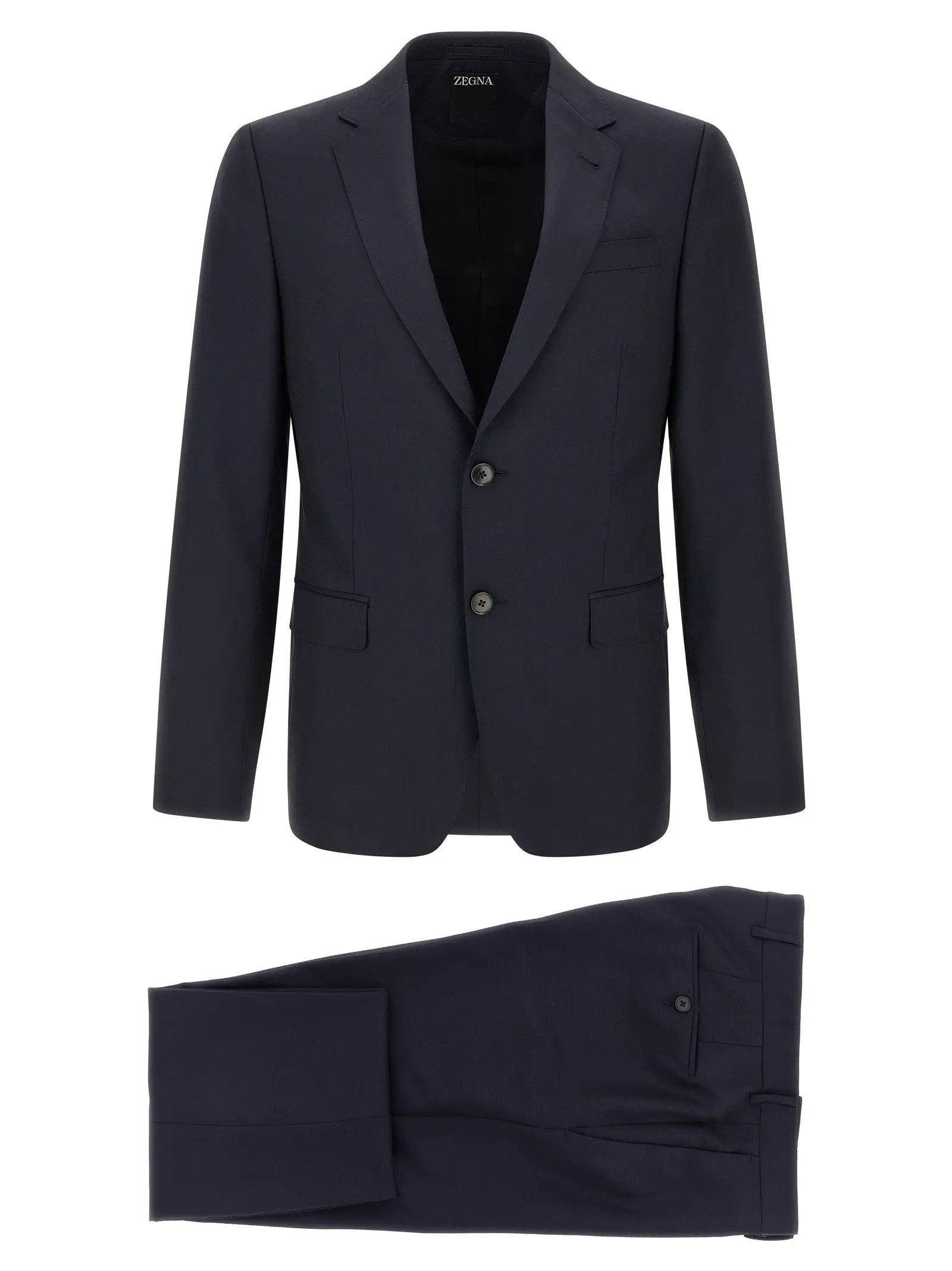 ZEGNA Blue Wool Two-Piece Suit