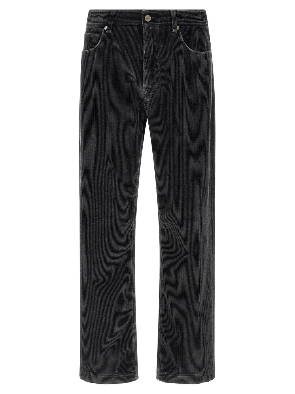 Fendi Gray Cotton Casual Pants