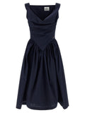 Vivienne Westwood Blue Cotton Midi Dress