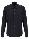 Kiton Blue Cotton Blouse