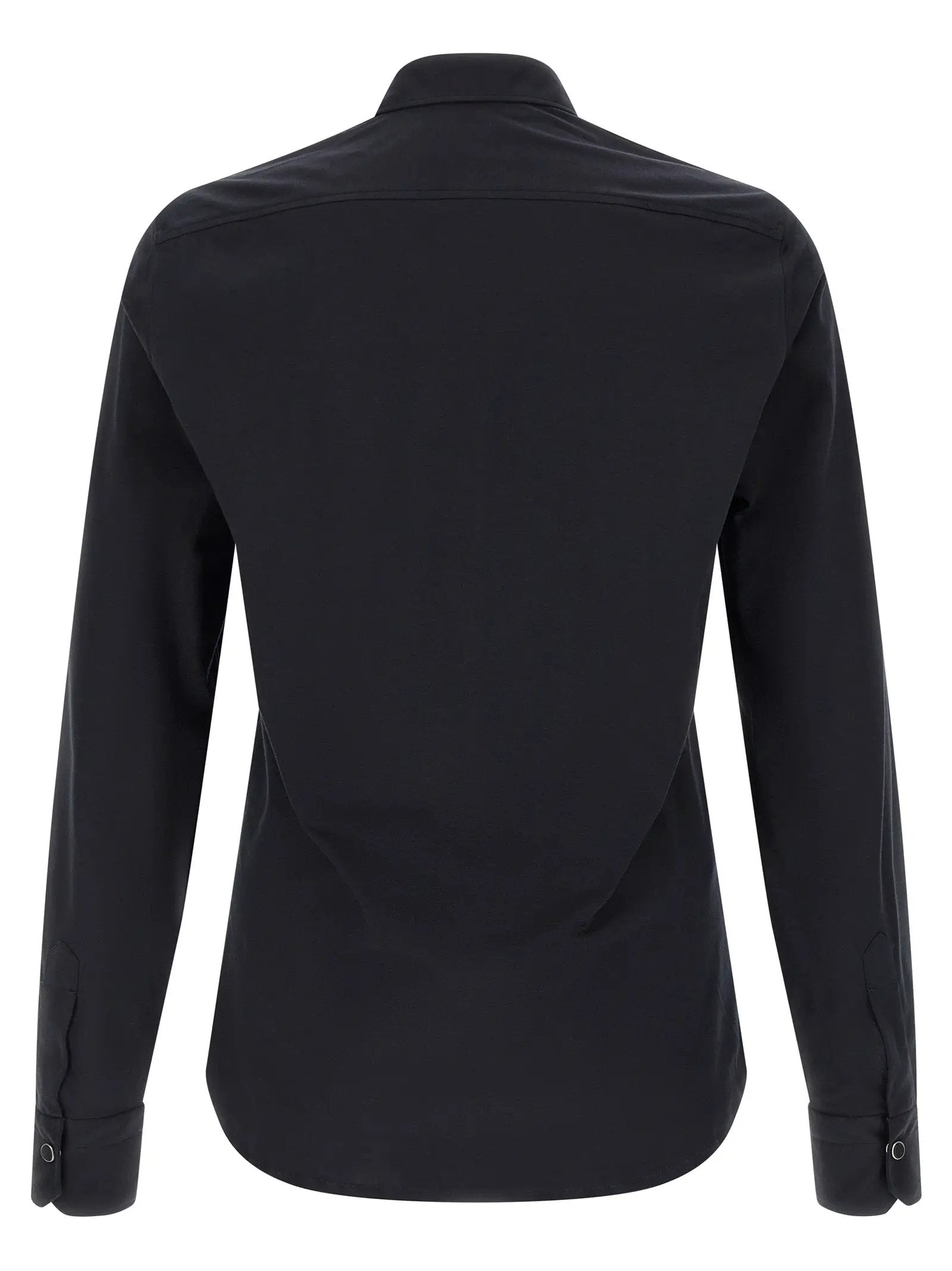 Kiton Blue Cotton Blouse