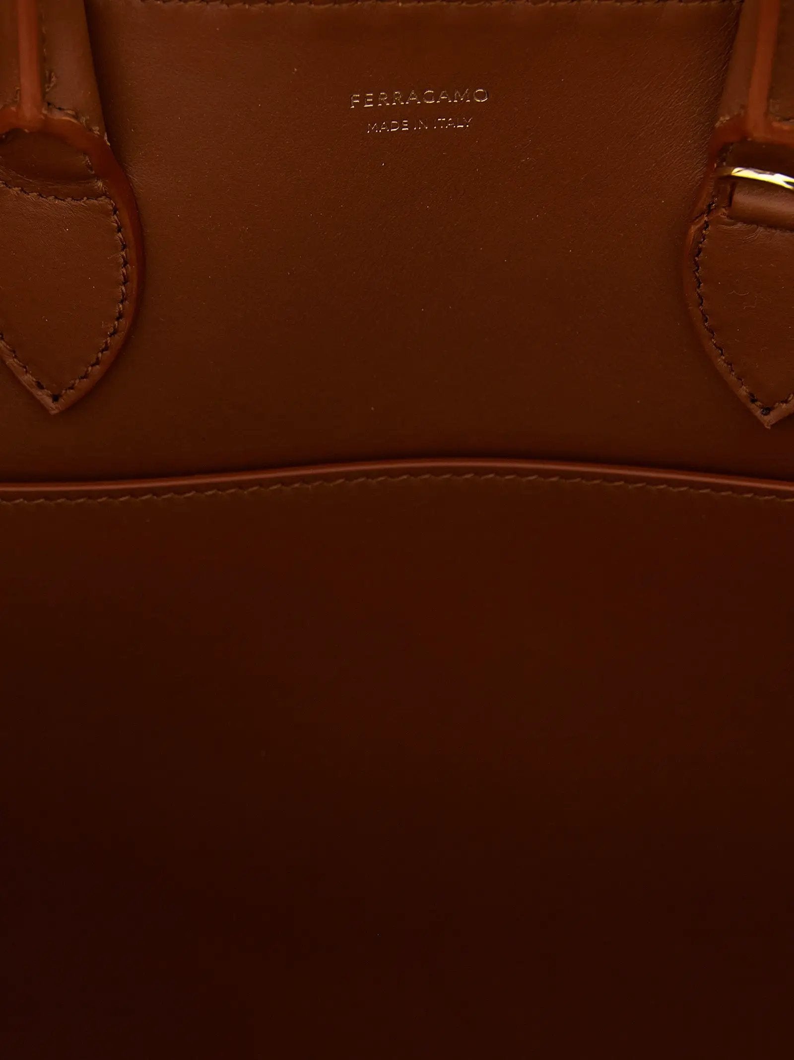 Ferragamo Brown Calfskin Handbag