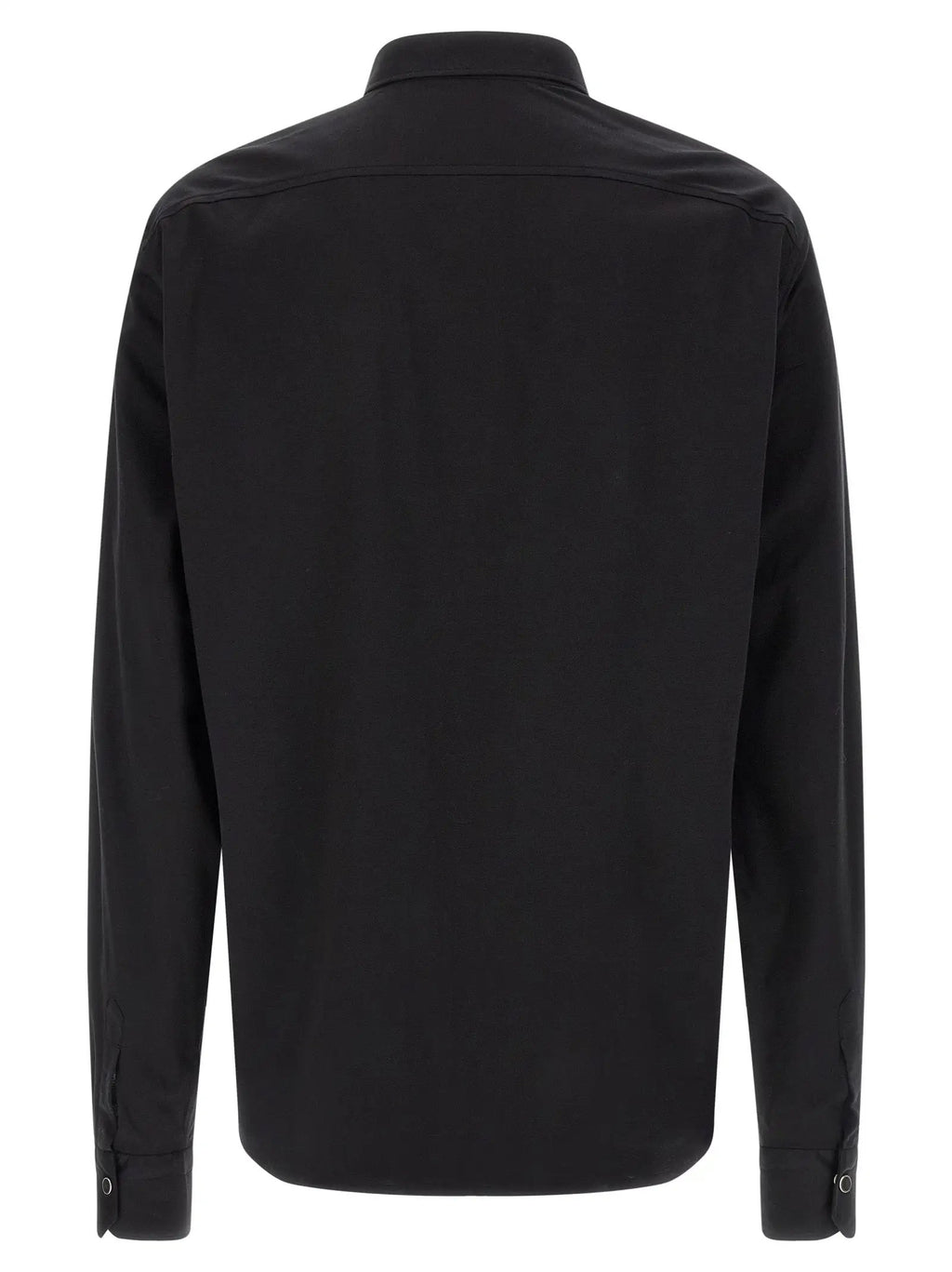 Kiton Black Cotton Blouse