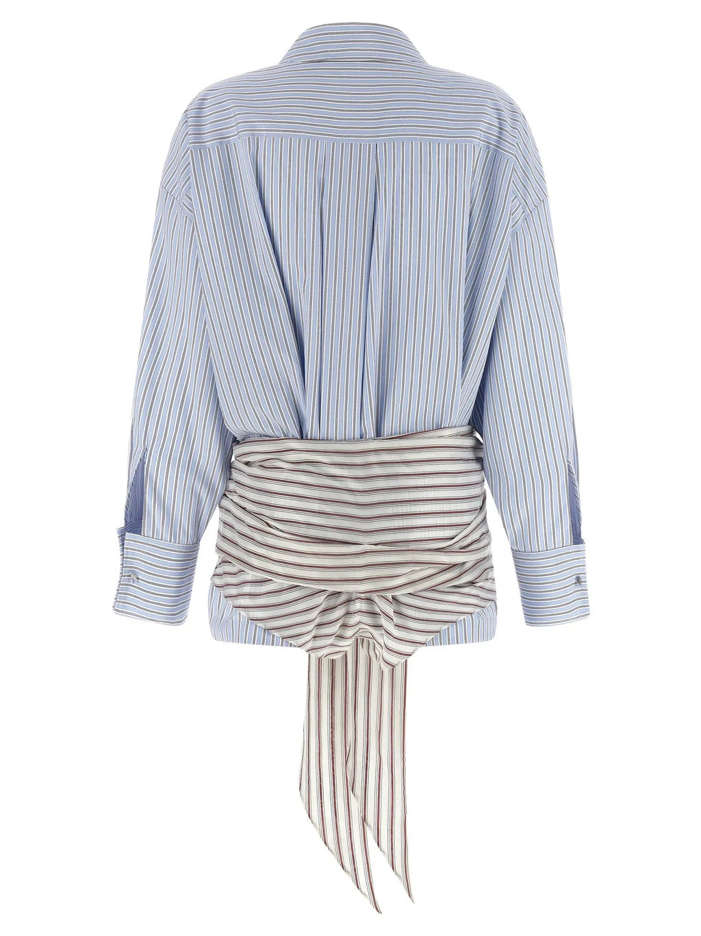 The Attico Blue Cotton Short Dress