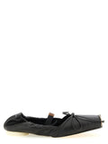 MM6 Maison Margiela Black Cowhide Ballet Flats