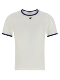 Courrèges Blue Cotton T-Shirt