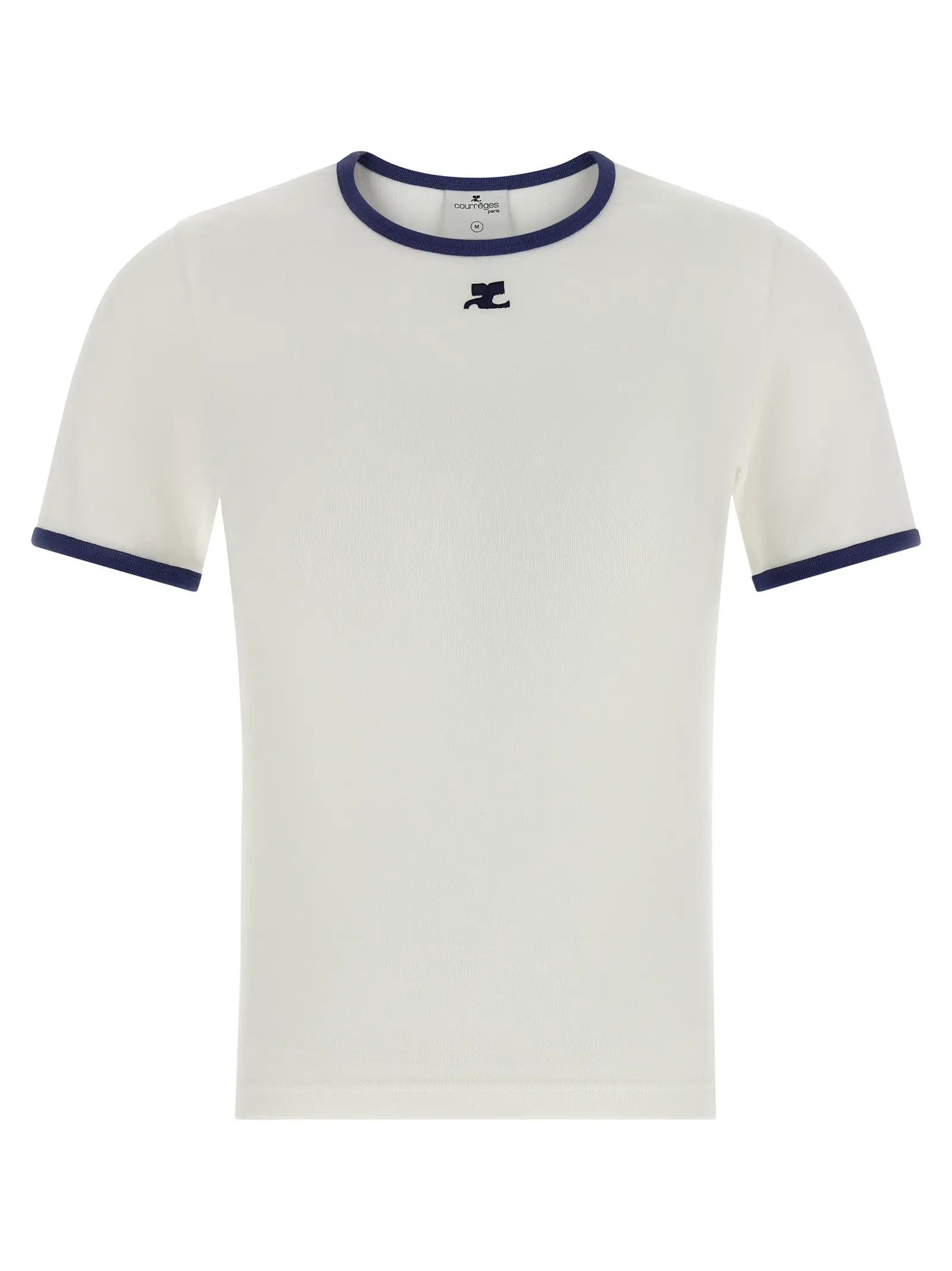 Courrèges Blue Cotton T-Shirt