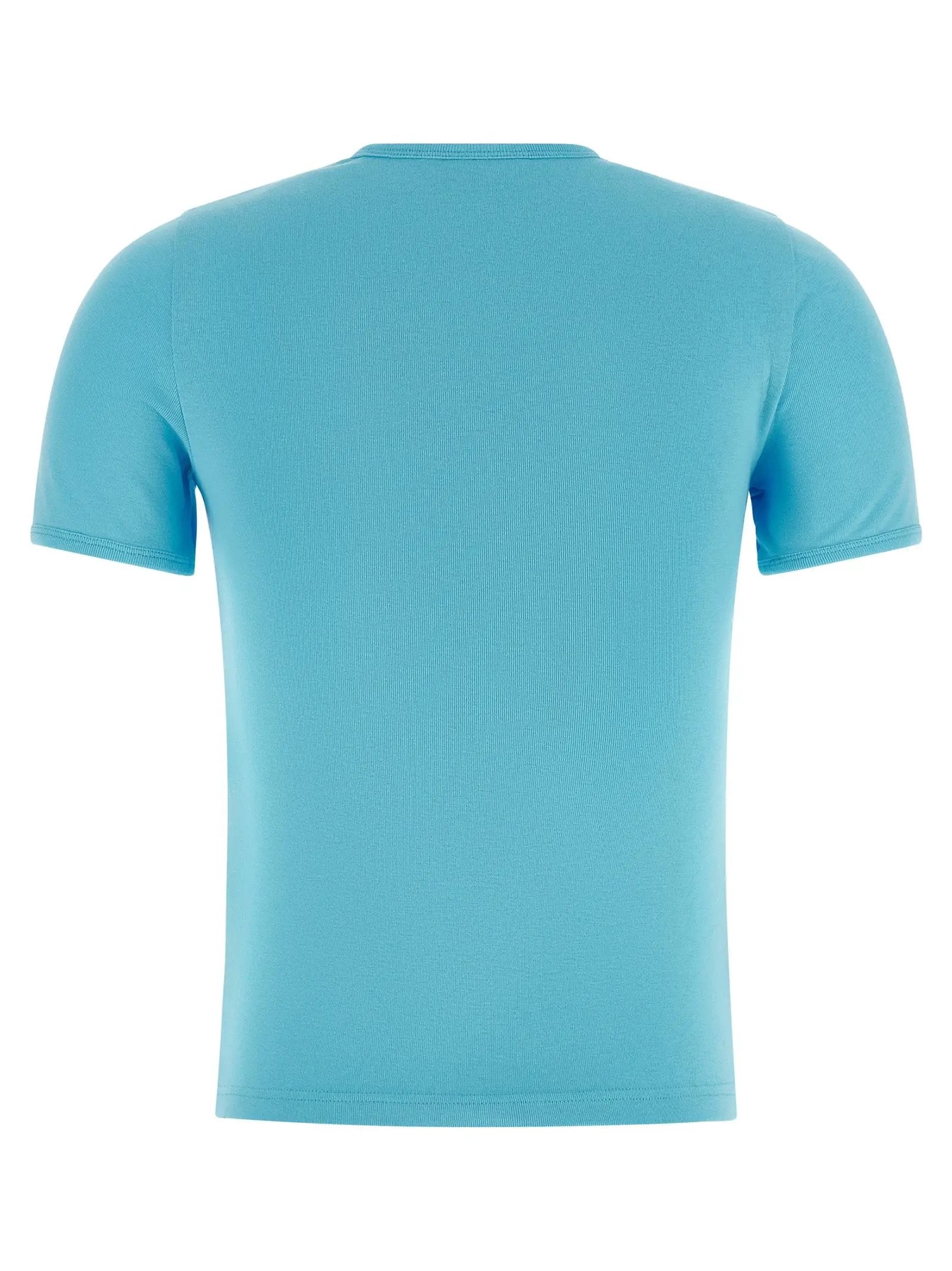 Courrèges Blue Cotton T-Shirt