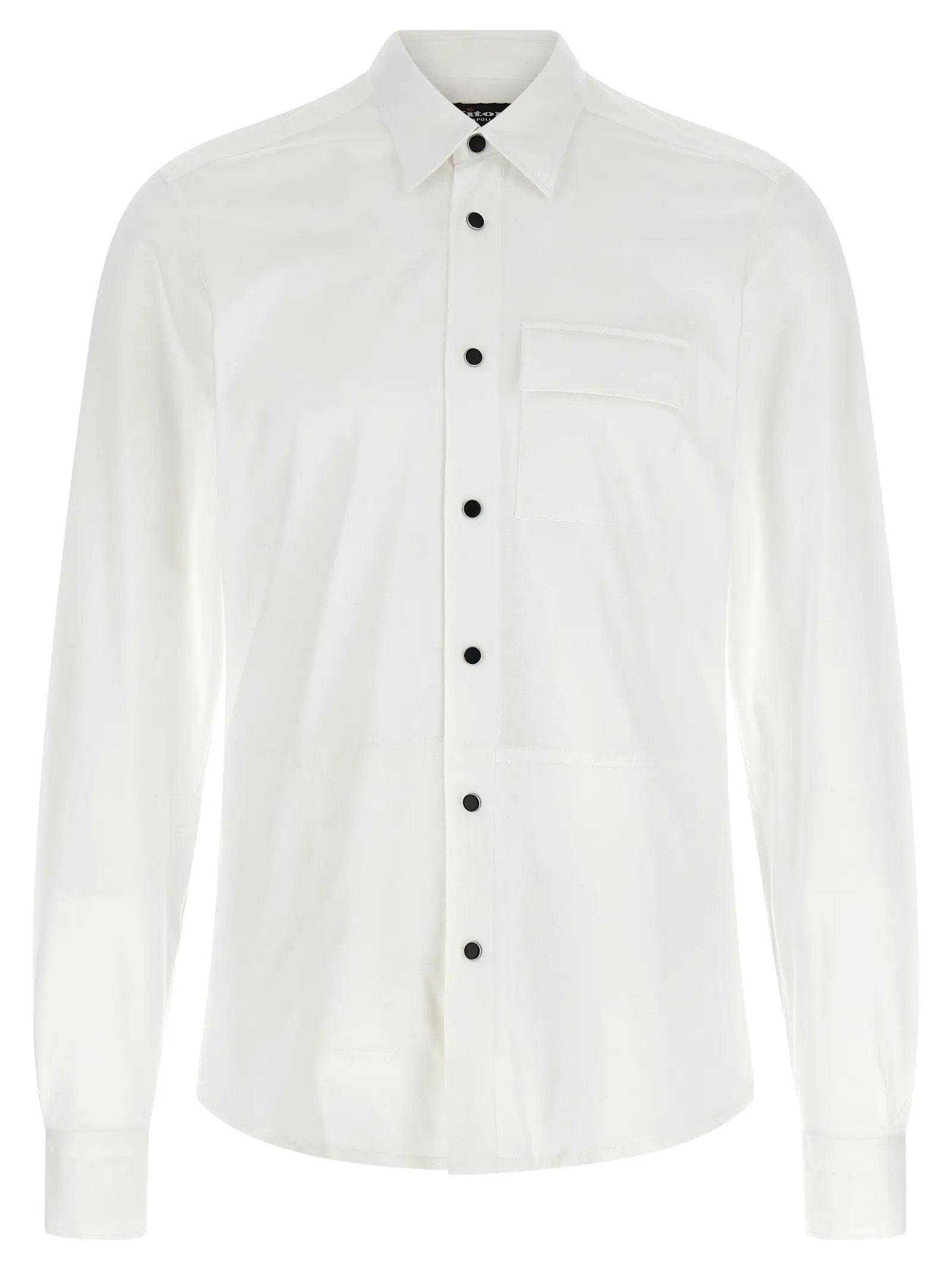 Kiton White Cotton Blouse