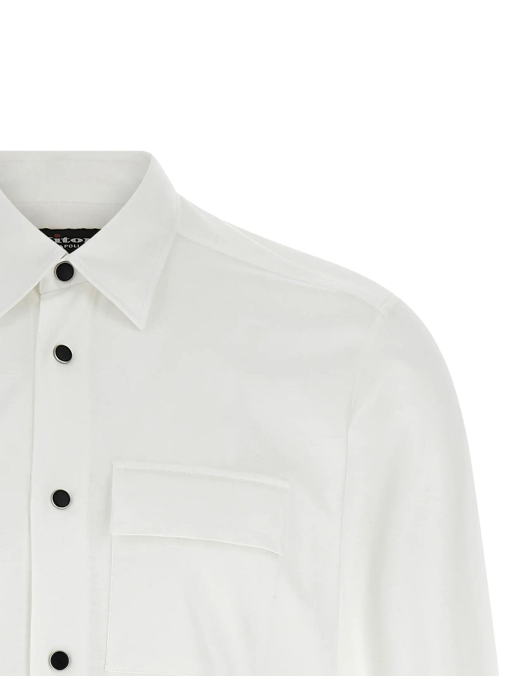 Kiton White Cotton Blouse