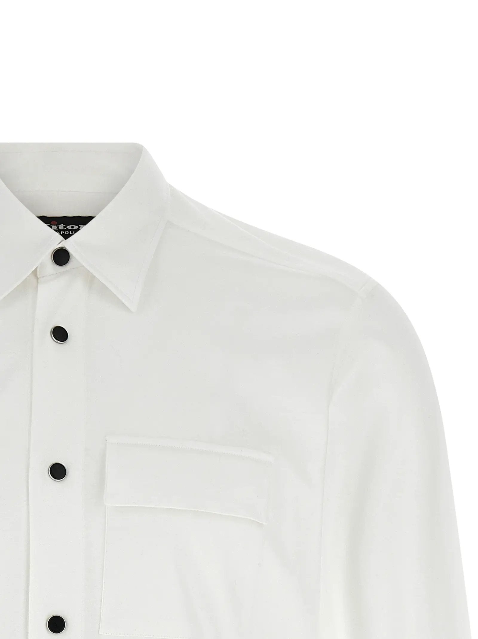 Kiton White Cotton Blouse