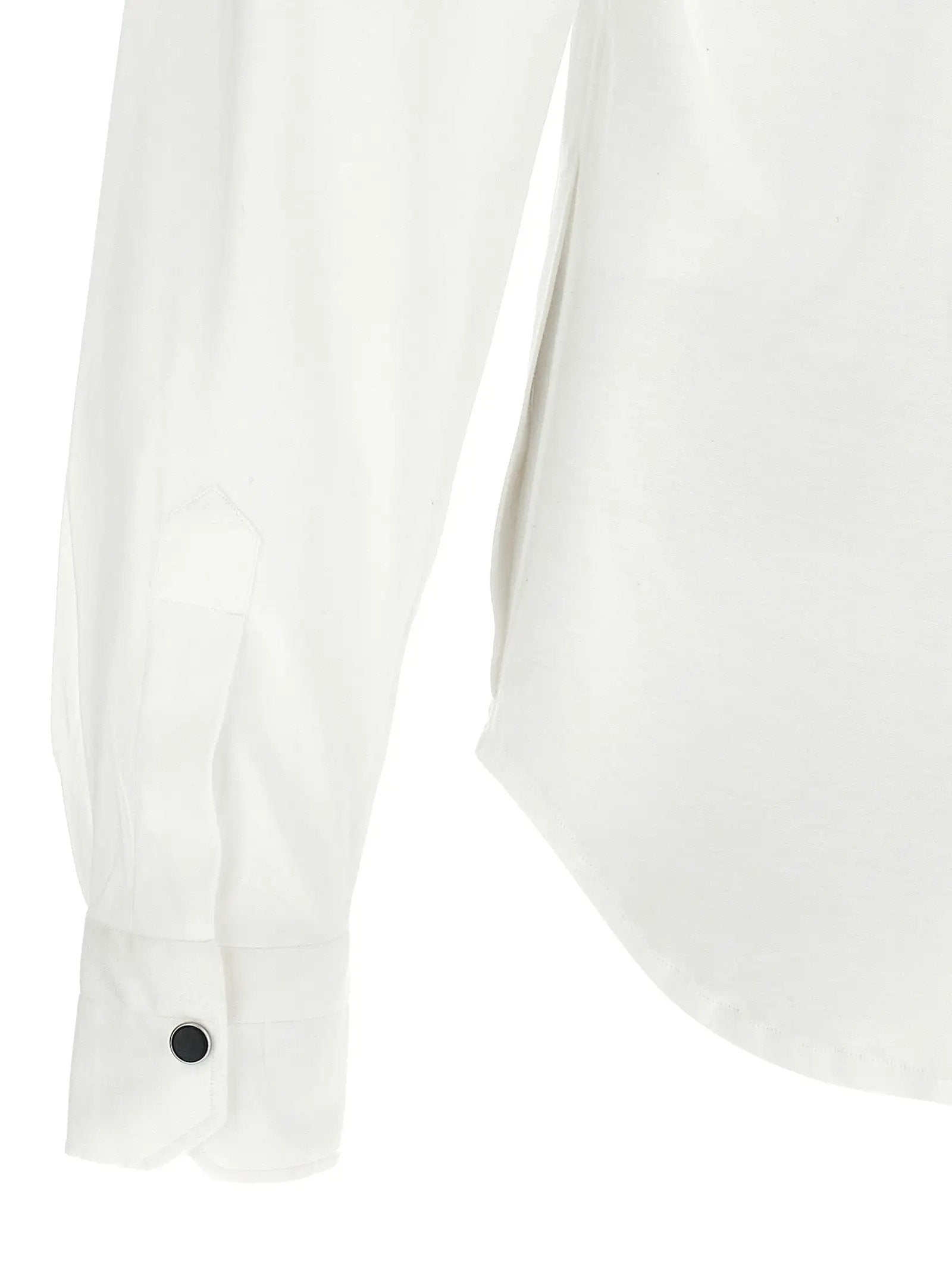 Kiton White Cotton Blouse