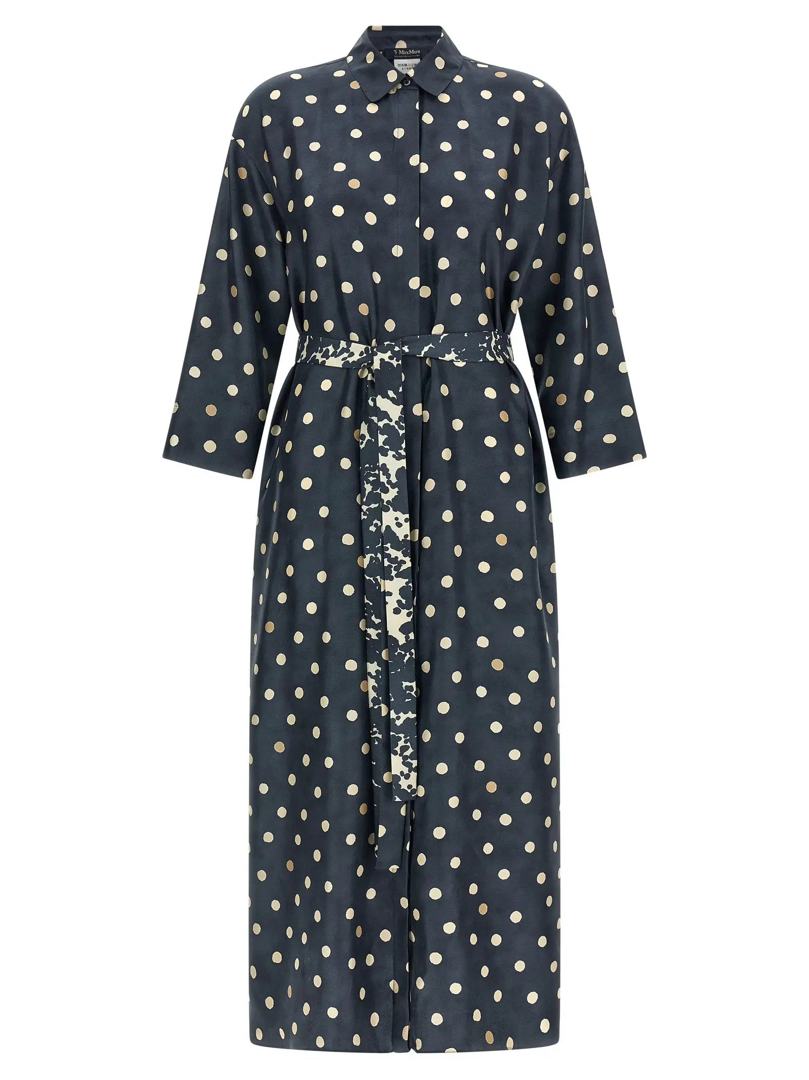 'S Max Mara Blue Silk Midi Dress