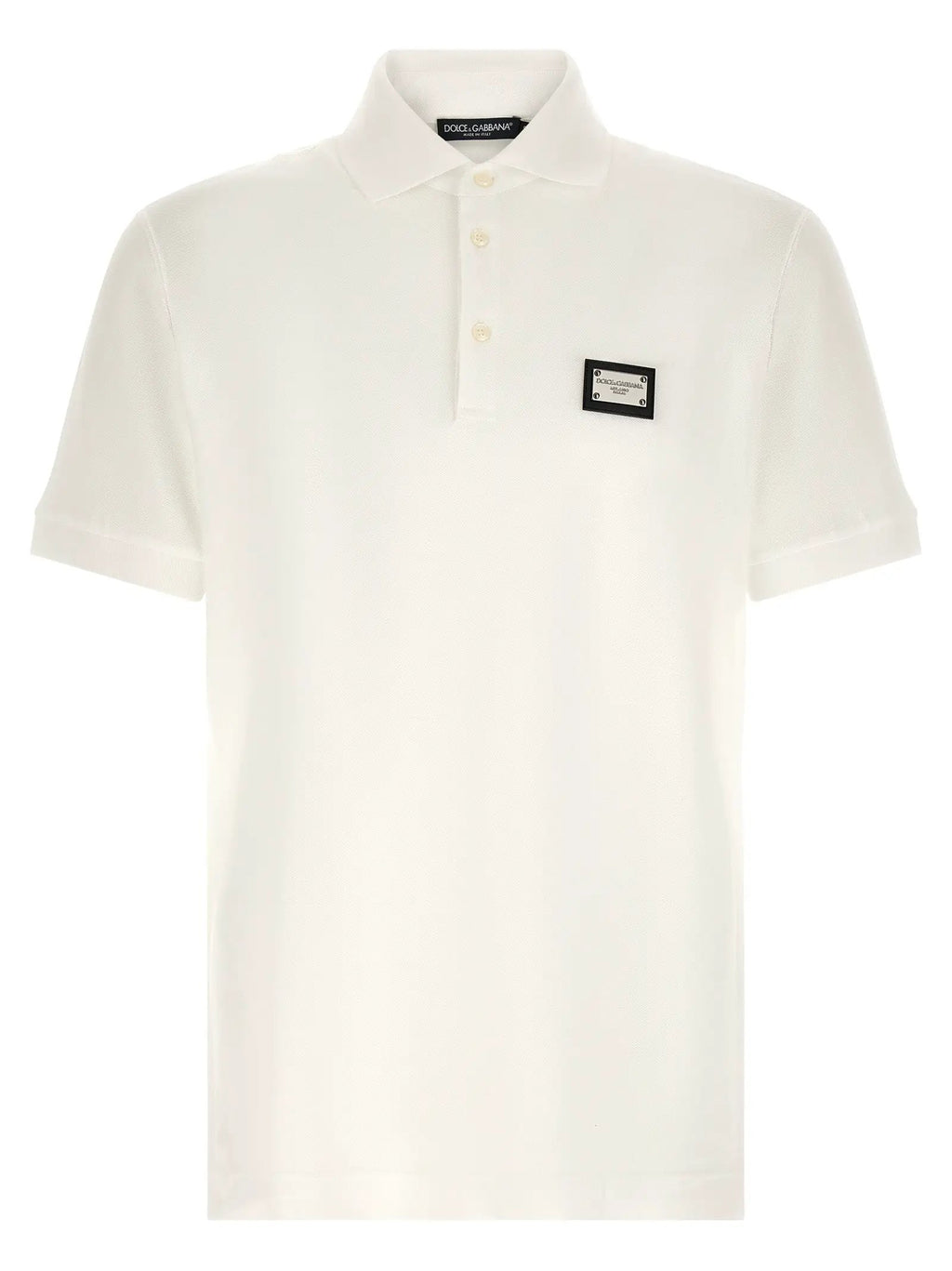 Polo blanc en coton Dolce &amp; Gabbana