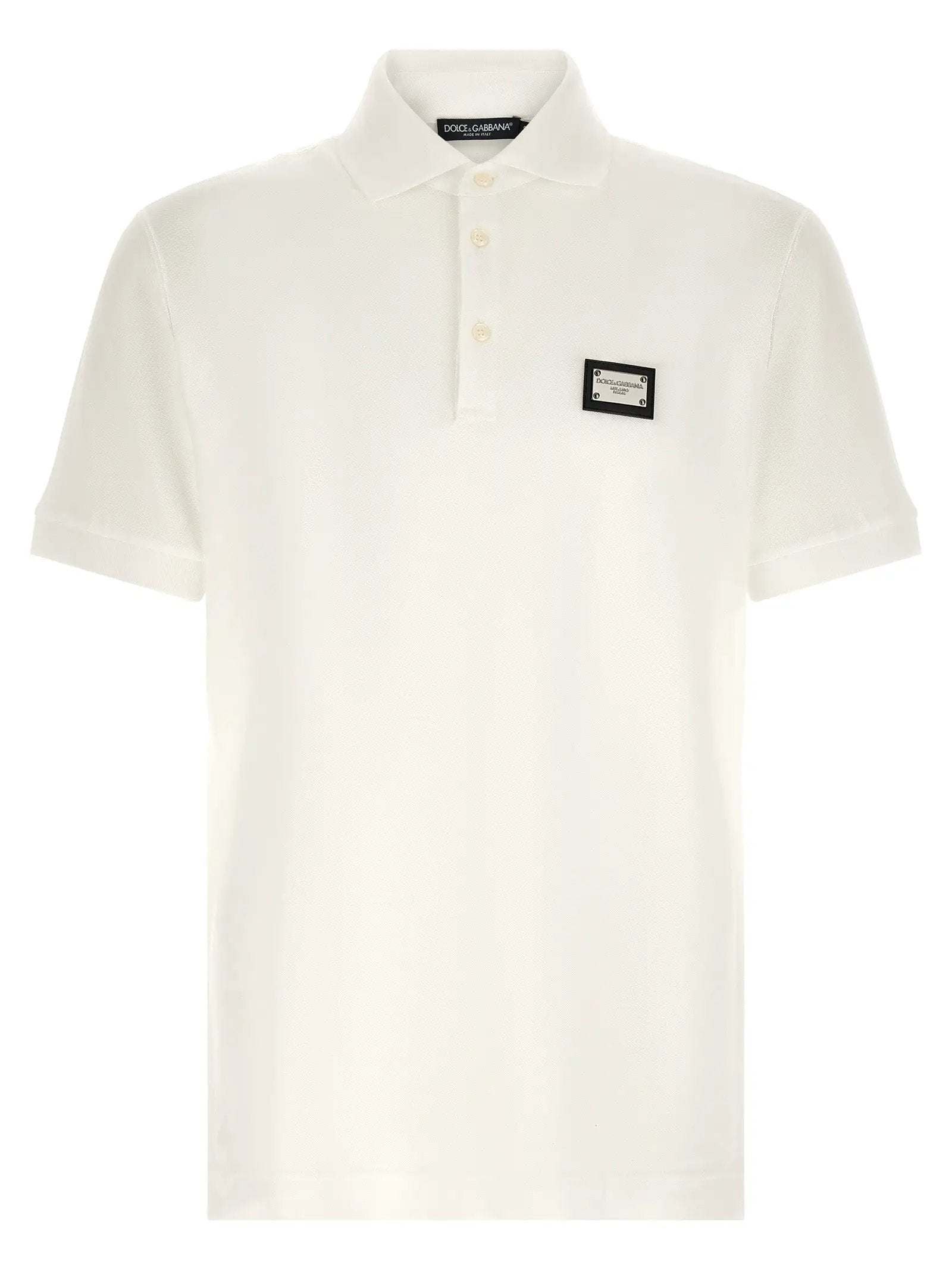 Polo blanc en coton Dolce &amp; Gabbana