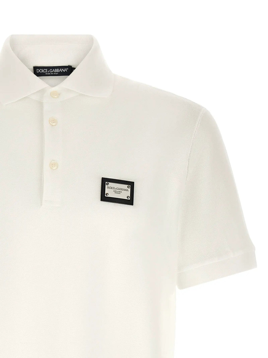 Polo blanc en coton Dolce &amp; Gabbana