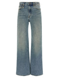 R13 Blue Cotton Flared Jeans