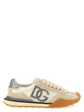 Baskets Dolce & Gabbana en cuir de veau argenté