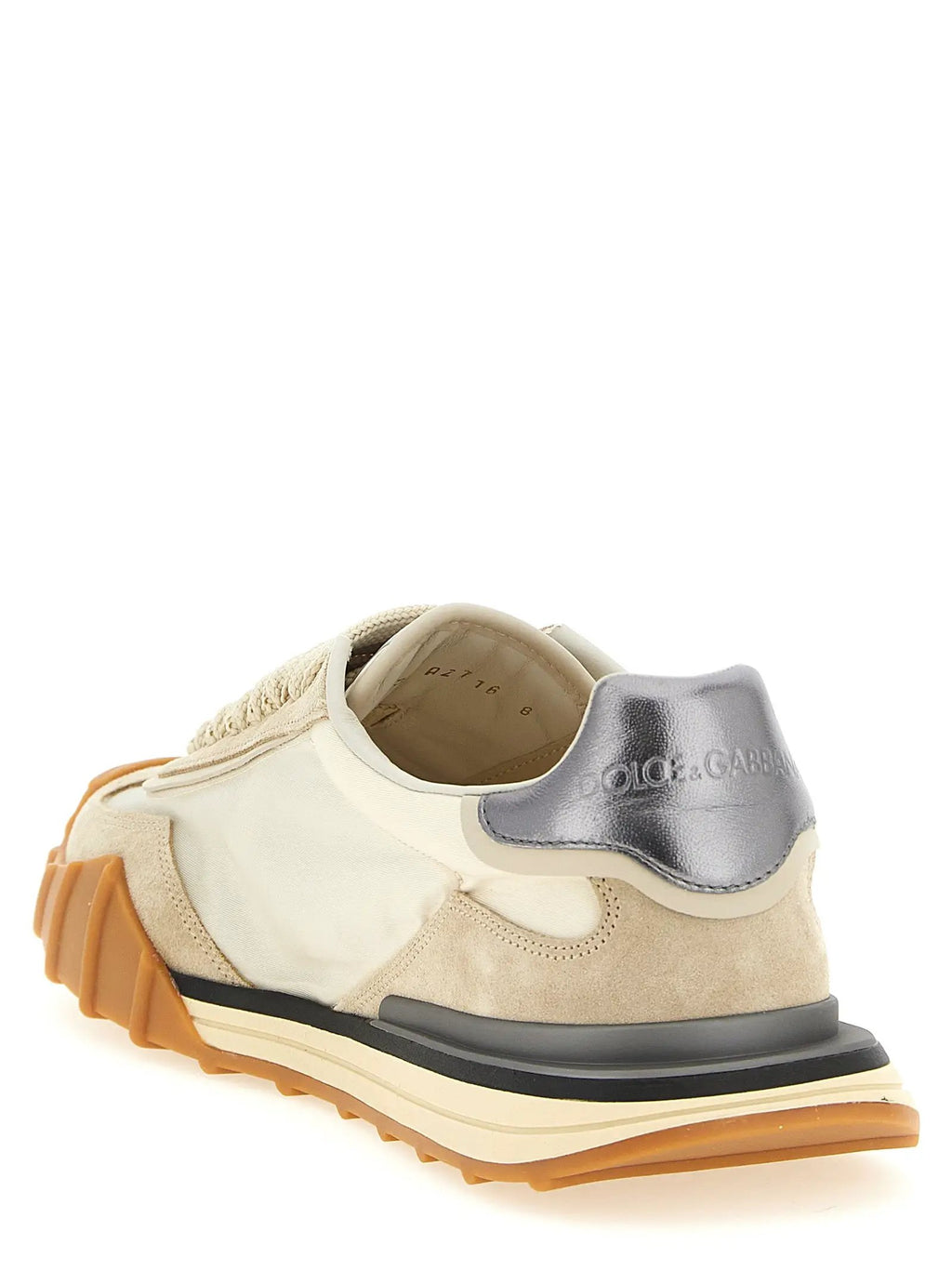 Baskets Dolce & Gabbana en cuir de veau argenté