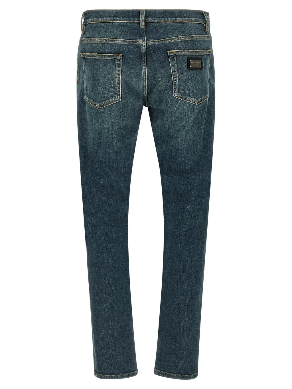 Dolce & Gabbana Blue Cotton Slim Fit Jeans