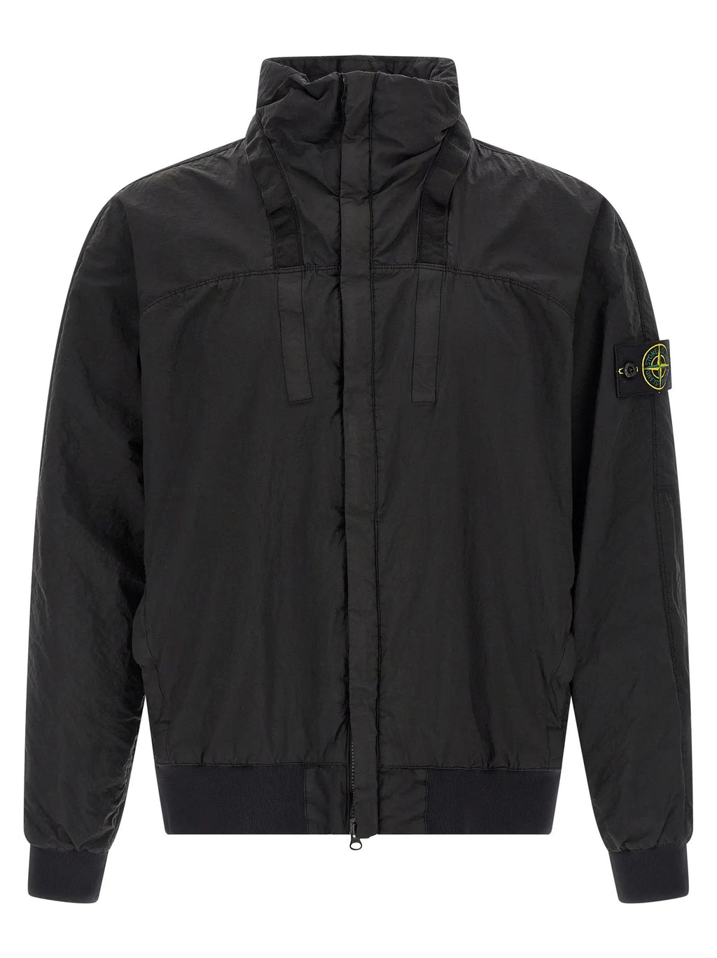 Stone Island Black Polyamide Bomber