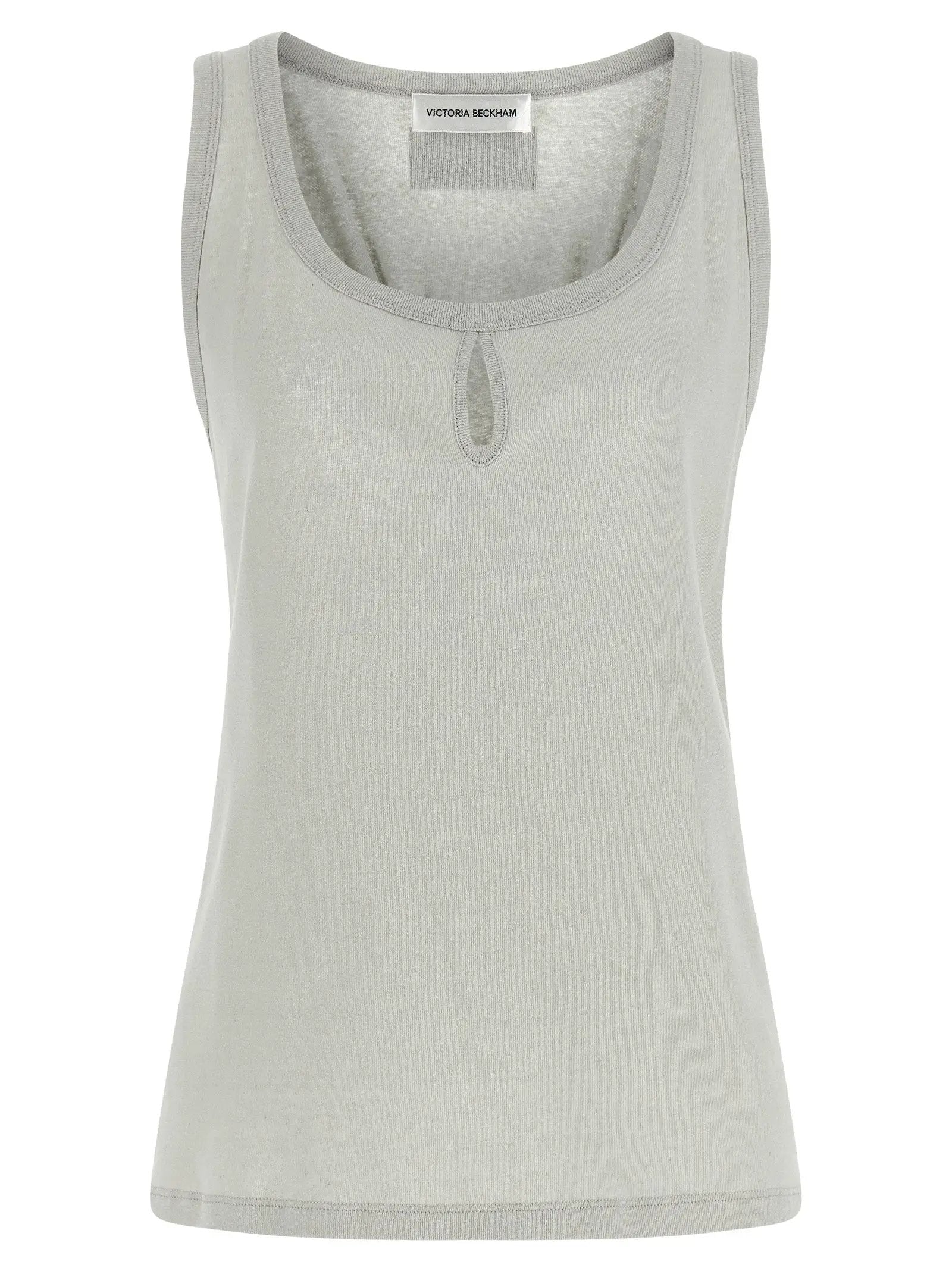 Victoria Beckham Gray Cotton Tank Tops