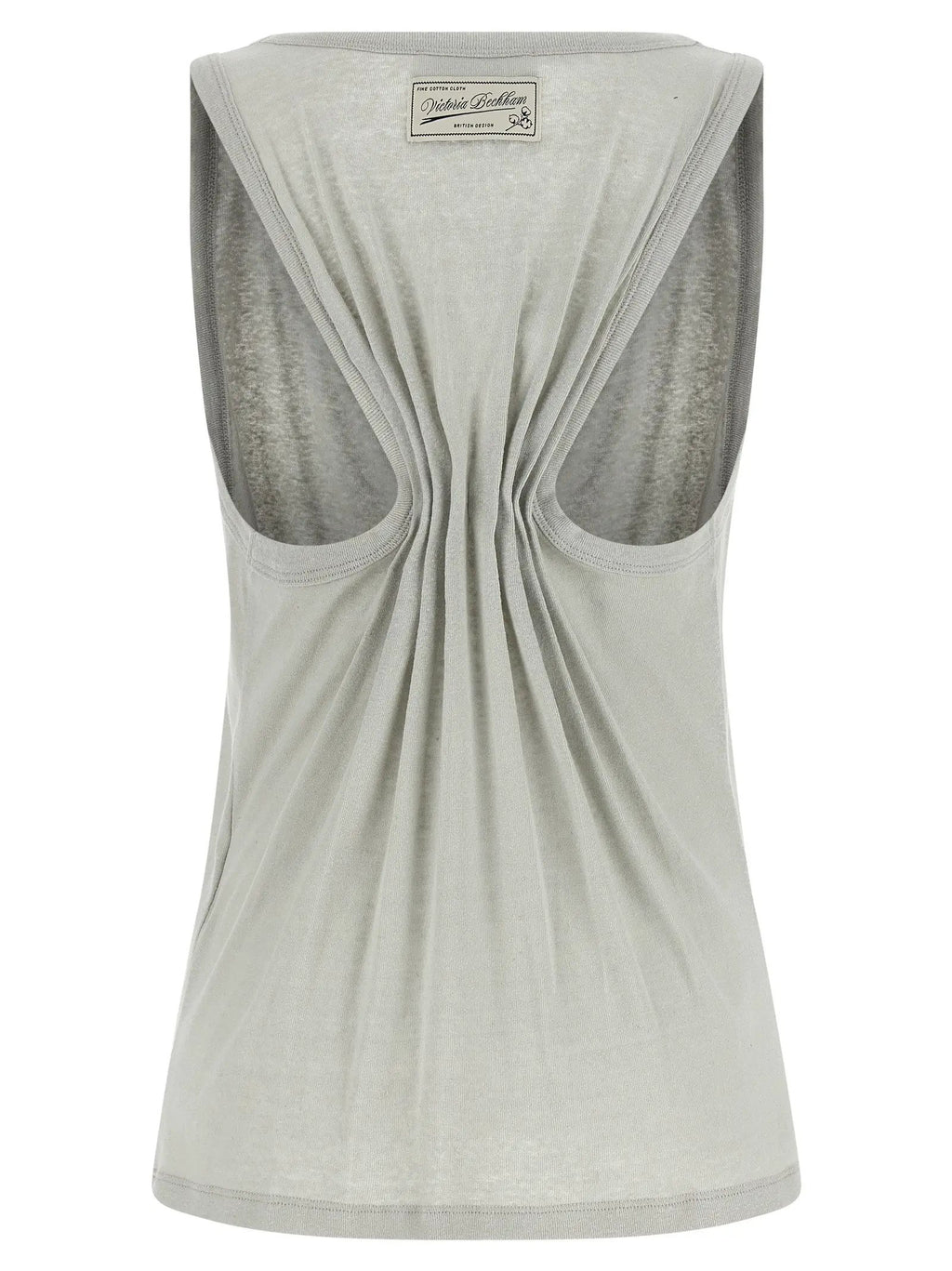 Victoria Beckham Gray Cotton Tank Tops