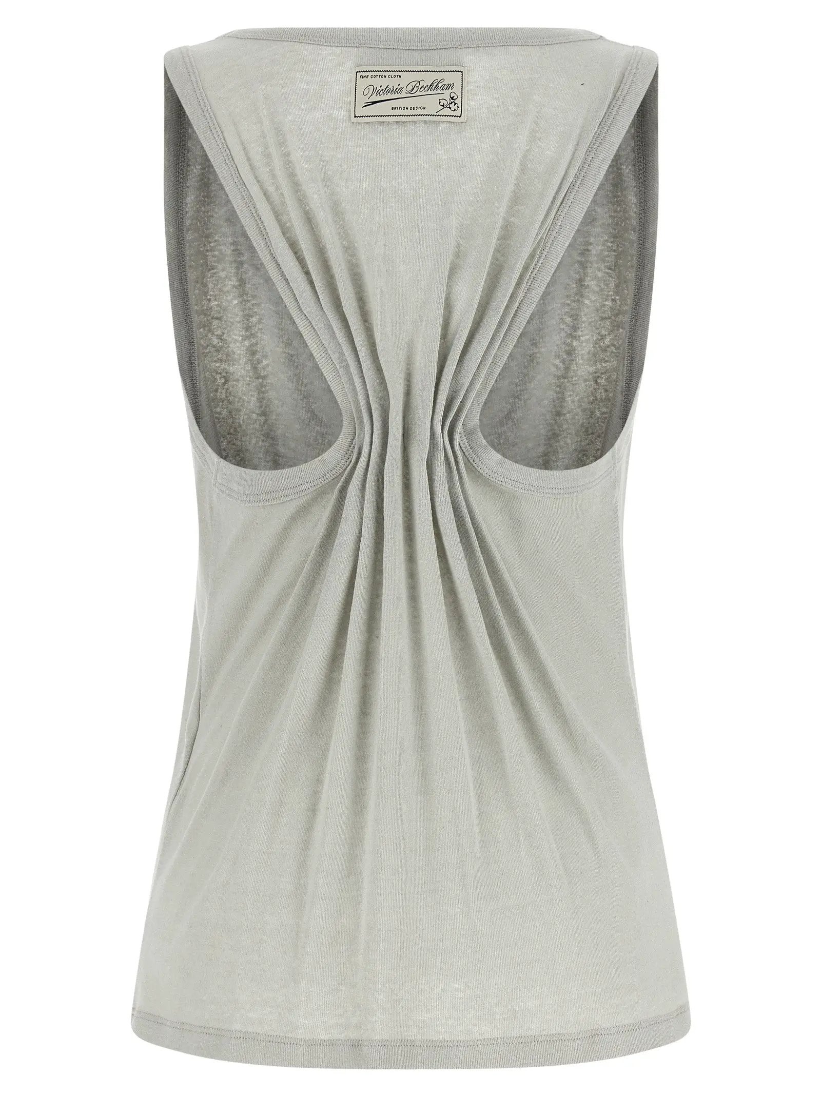 Victoria Beckham Gray Cotton Tank Tops