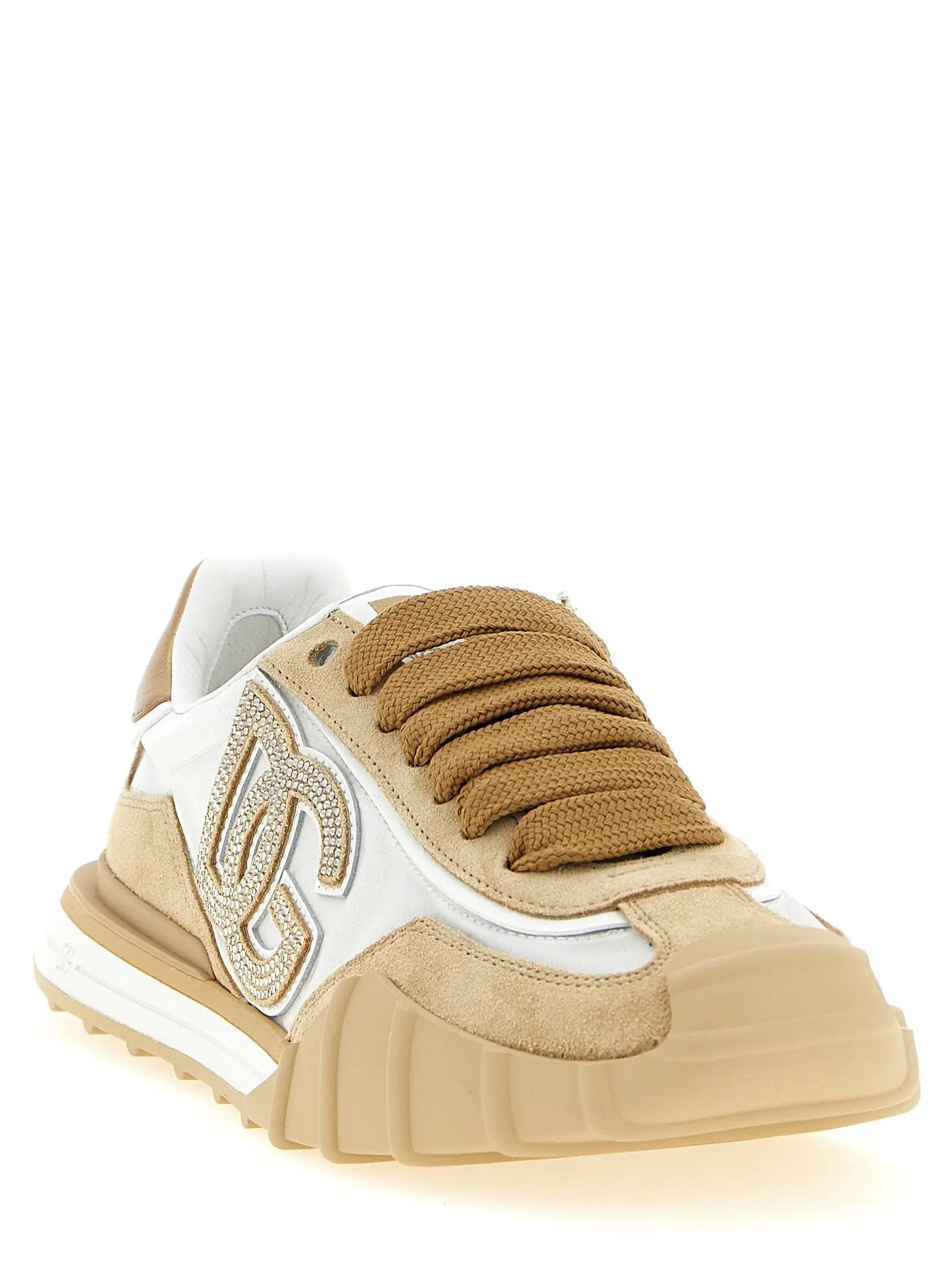 Baskets athlétiques Dolce & Gabbana en veau beige